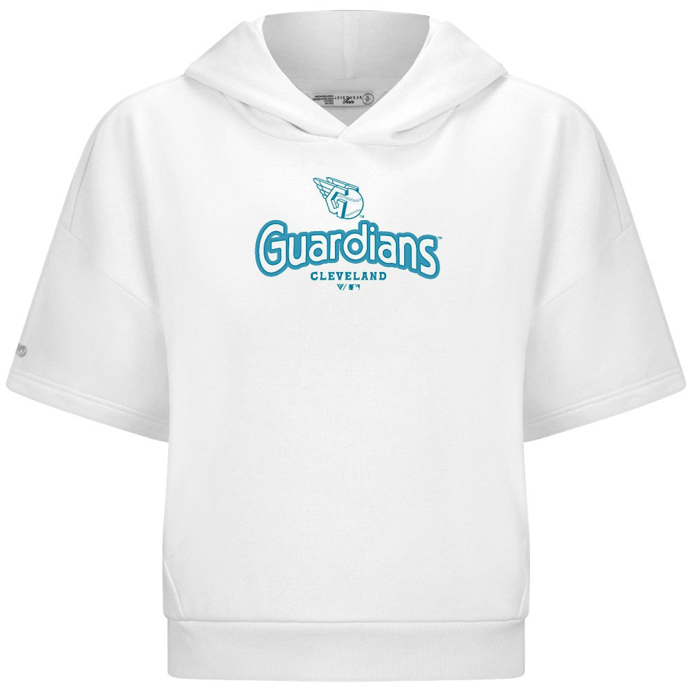 Cleveland Guardians Levelwear Women's Amber Short Sleeve Cornerstone Hoodie - MLB