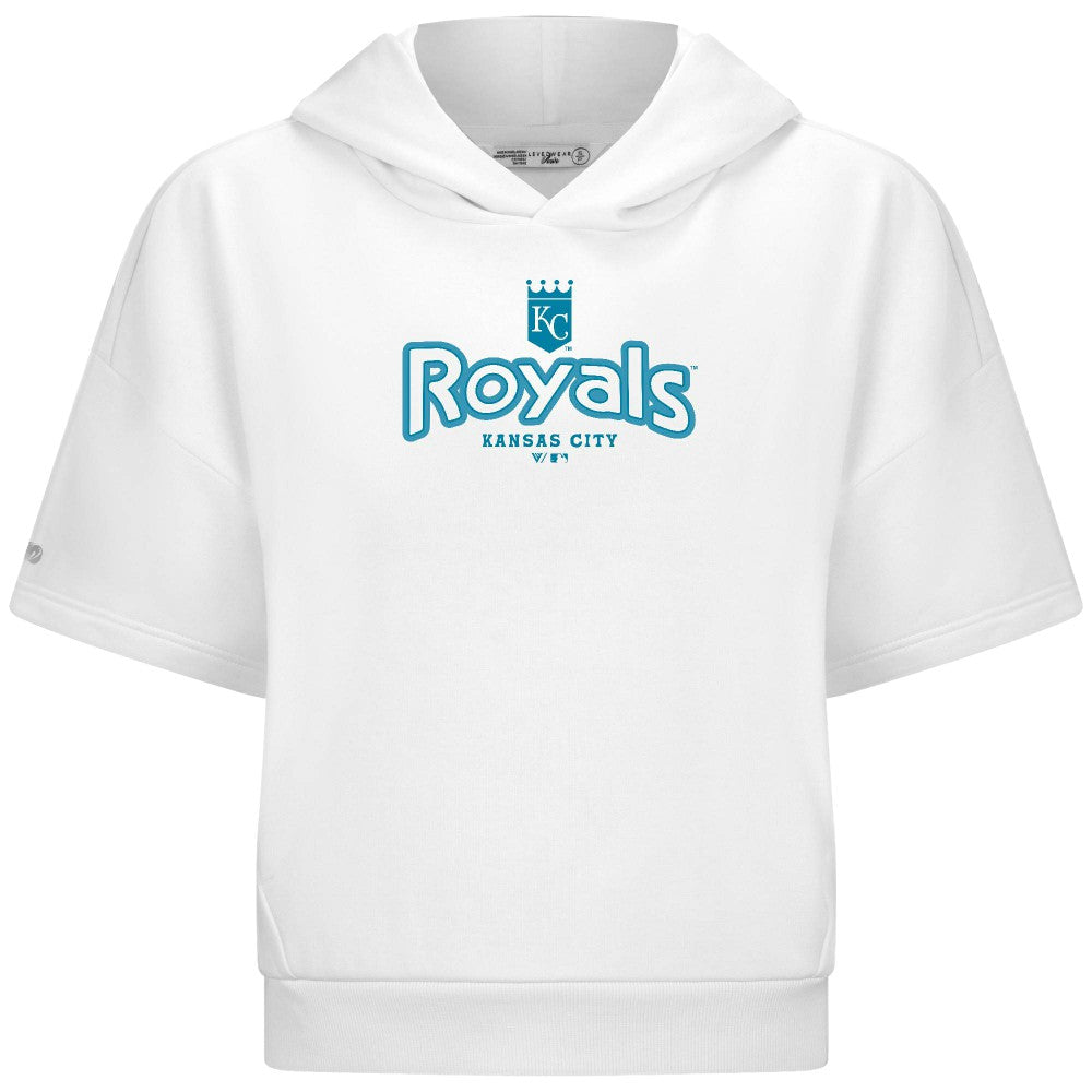 Kansas City Royals Levelwear Women's Amber Short Sleeve Cornerstone Hoodie - MLB