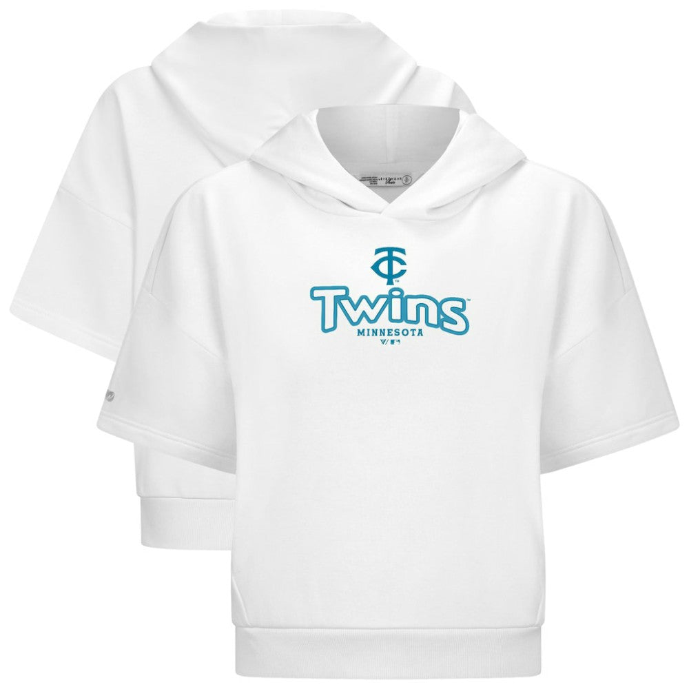 Minnesota Twins Levelwear Women's Amber Short Sleeve Cornerstone Hoodie - MLB