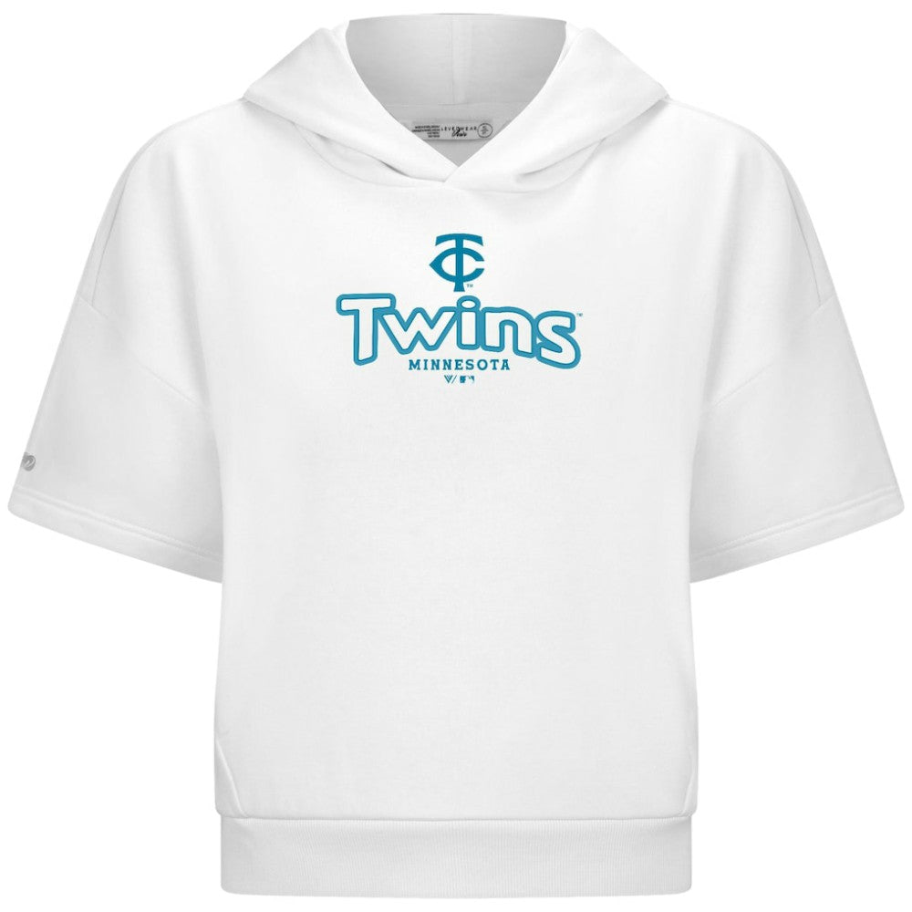 Minnesota Twins Levelwear Women's Amber Short Sleeve Cornerstone Hoodie - MLB
