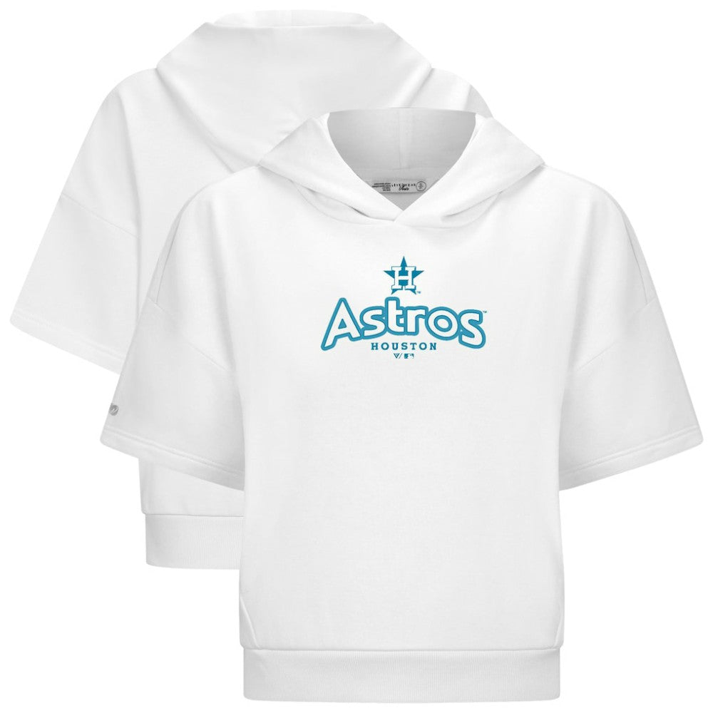 Houston Astros Levelwear Women's Amber Short Sleeve Cornerstone Hoodie - MLB