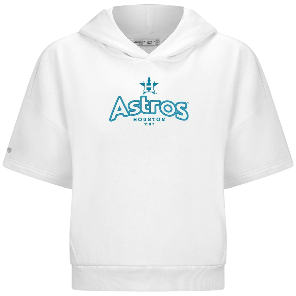 Houston Astros Levelwear Women's Amber Short Sleeve Cornerstone Hoodie - MLB