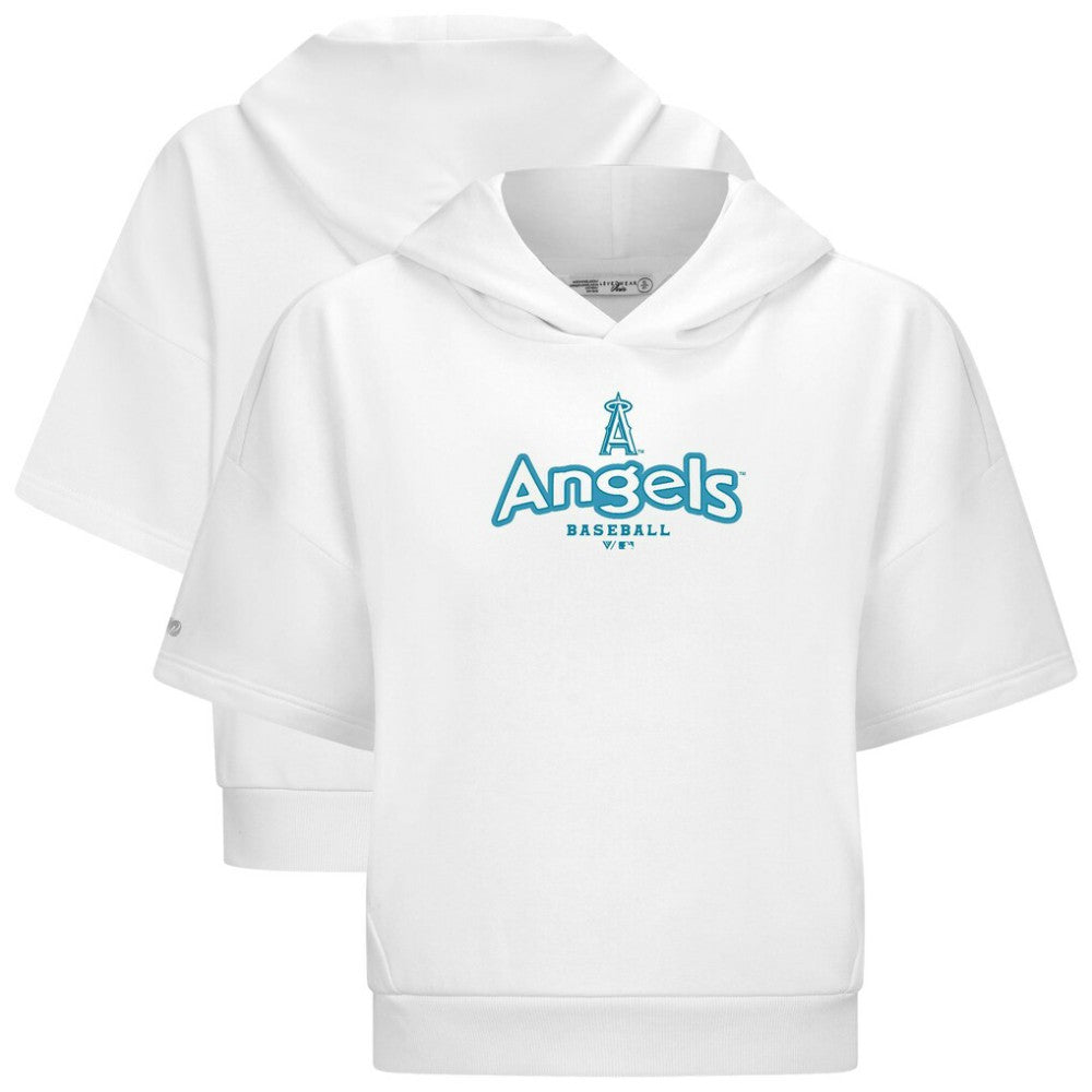 Los Angeles Angels Levelwear Women's Amber Short Sleeve Cornerstone Hoodie - MLB