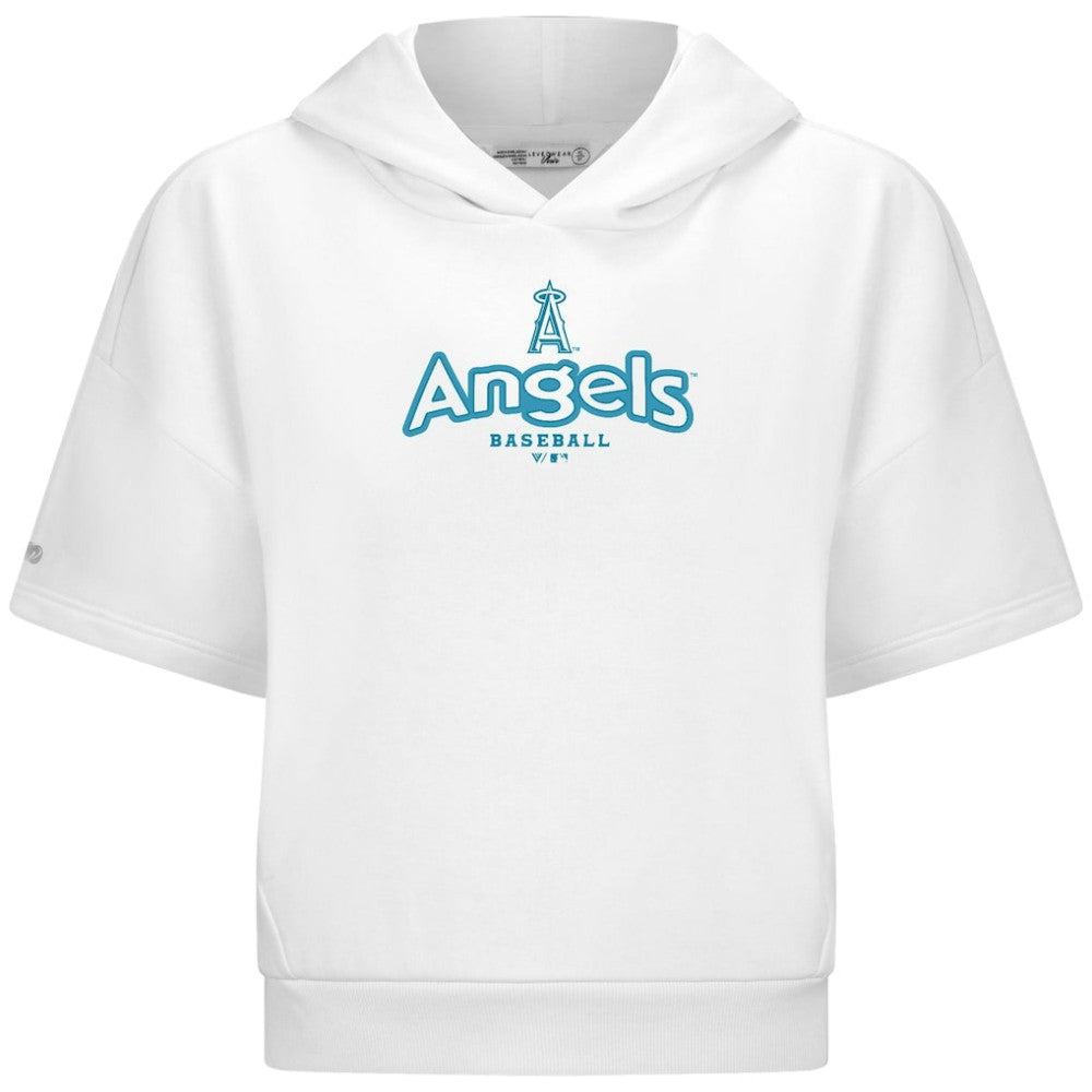 Los Angeles Angels Levelwear Women's Amber Short Sleeve Cornerstone Hoodie - MLB