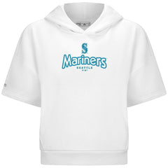 Seattle Mariners Levelwear Women's Amber Short Sleeve Cornerstone Hoodie - MLB