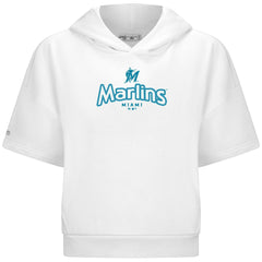 Miami Marlins Levelwear Women's Amber Short Sleeve Cornerstone Hoodie - MLB