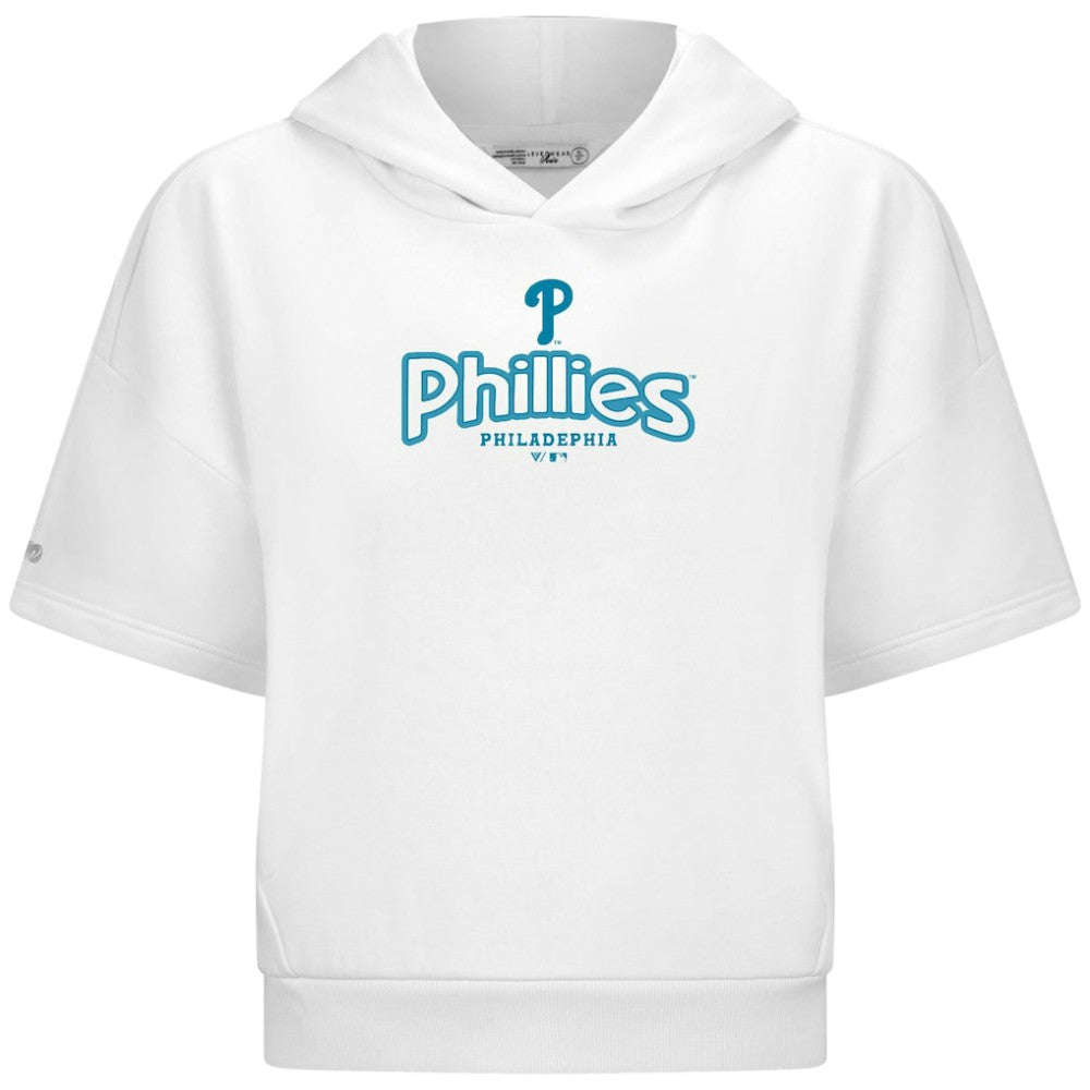 Philadelphia Phillies Levelwear Women's Amber Short Sleeve Cornerstone Hoodie - MLB