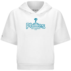 Philadelphia Phillies Levelwear Women's Amber Short Sleeve Cornerstone Hoodie - MLB