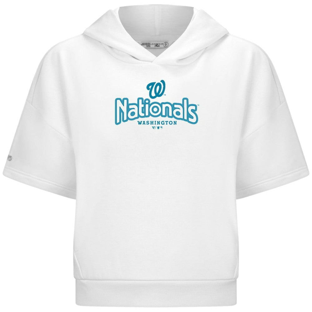 Washington Nationals Levelwear Women's Amber Short Sleeve Cornerstone Hoodie - MLB