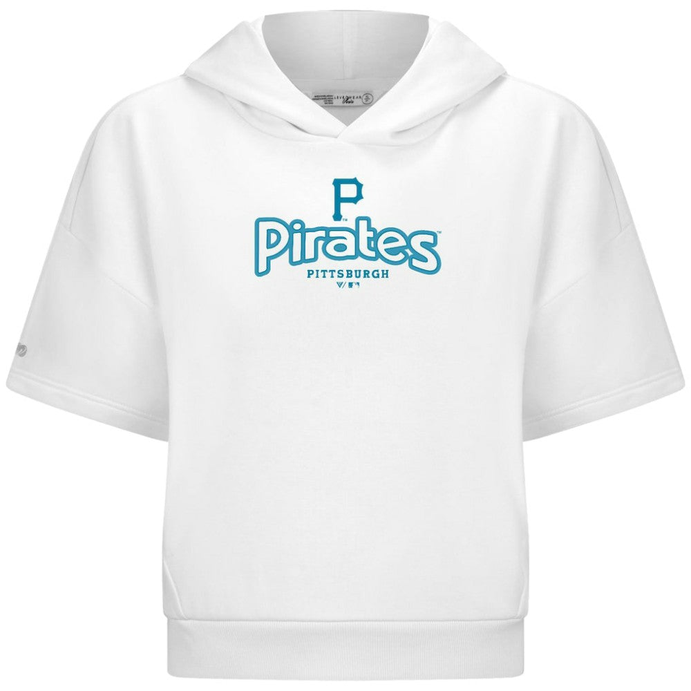 Pittsburgh Pirates Levelwear Women's Amber Short Sleeve Cornerstone Hoodie - MLB