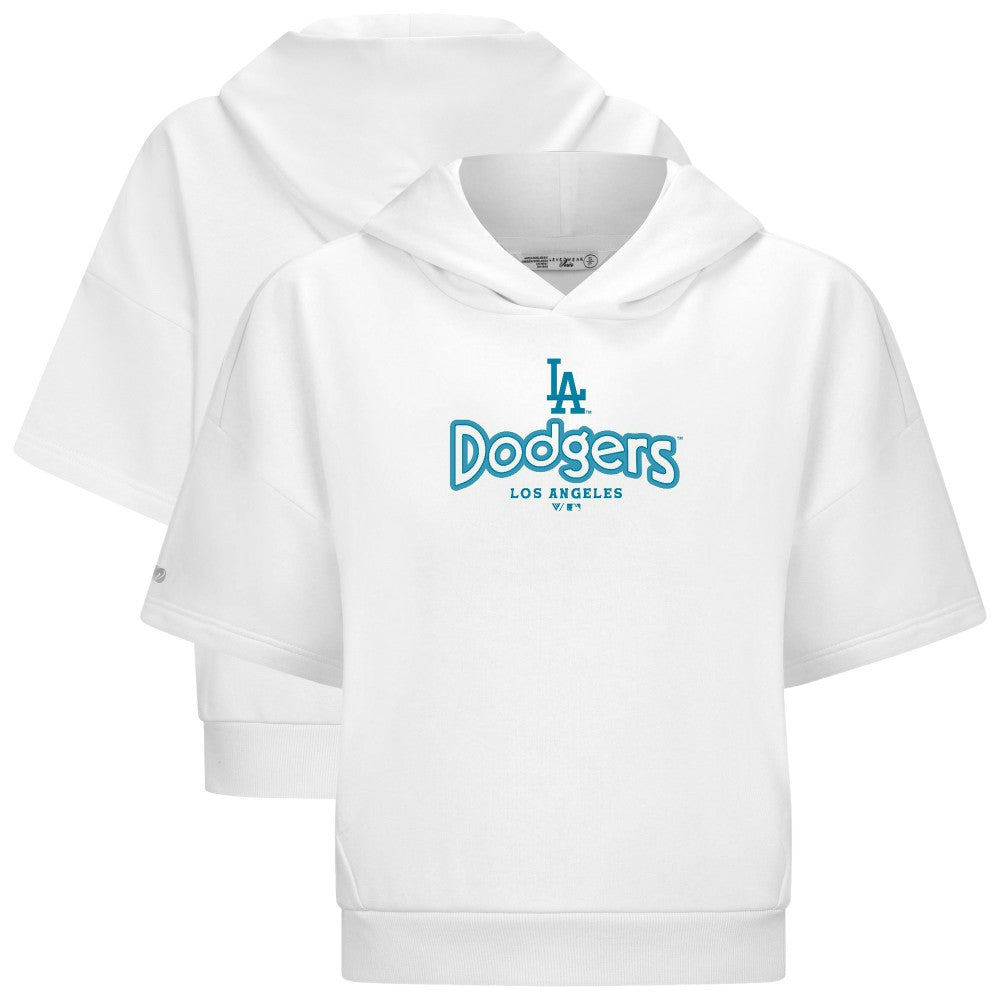 Los Angeles Dodgers Levelwear Women's Amber Short Sleeve Cornerstone Hoodie - MLB
