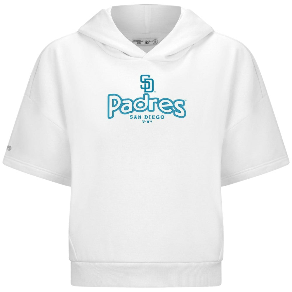 San Diego Padres Levelwear Women's Amber Short Sleeve Cornerstone Hoodie - MLB