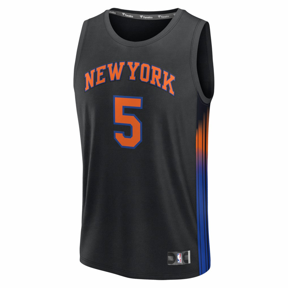 Jose Alvarado New York Knicks Fast Break Replica Jersey Black Statement Edition - NBA