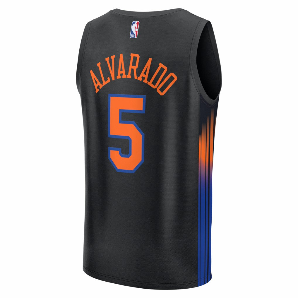 Jose Alvarado New York Knicks Fast Break Replica Jersey Black Statement Edition - NBA
