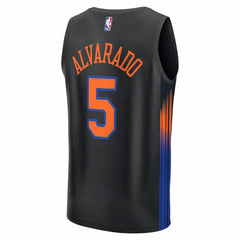 Jose Alvarado New York Knicks Fast Break Replica Jersey Black Statement Edition - NBA