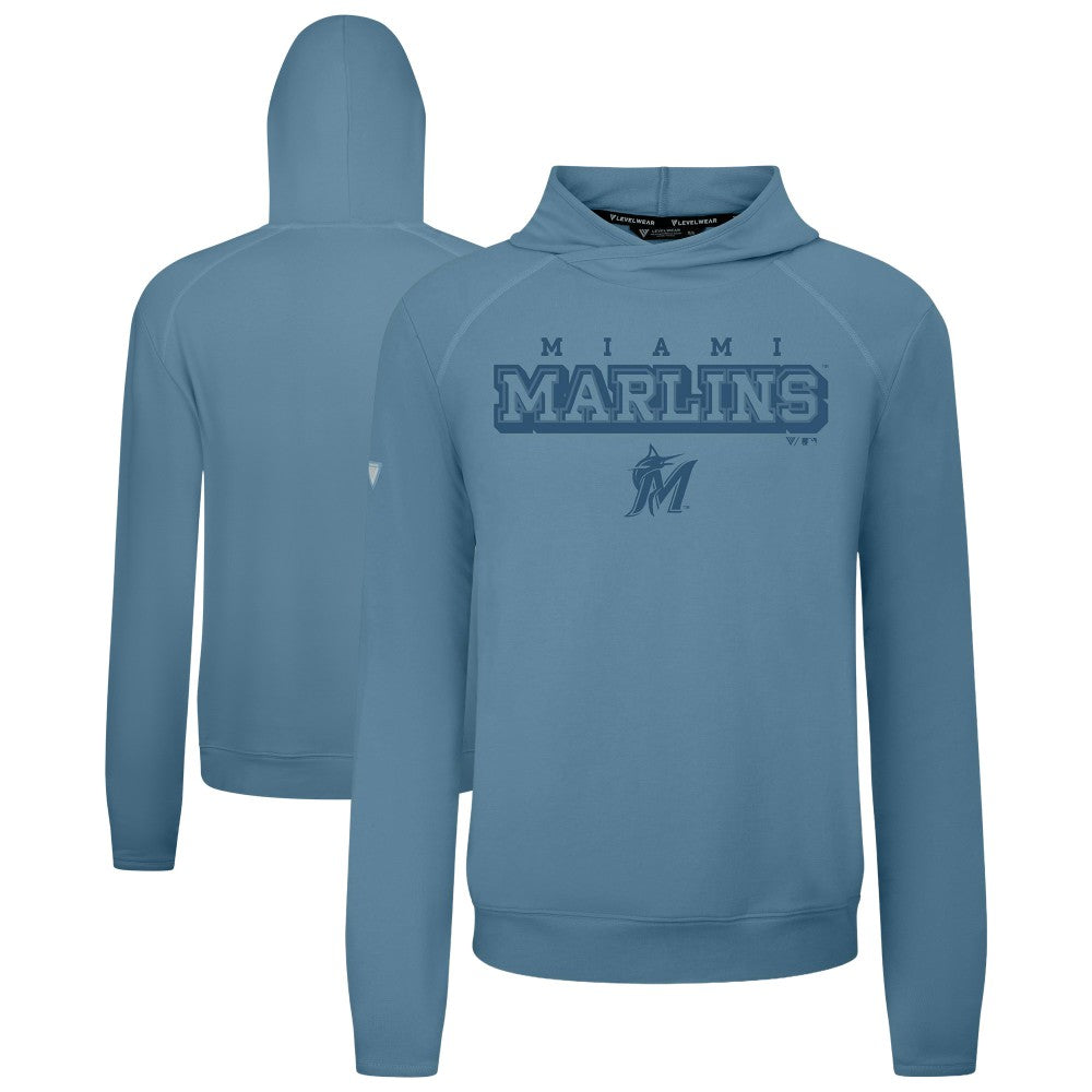 Miami Marlins Levelwear Mandate Tri-Blend Hoodie - MLB