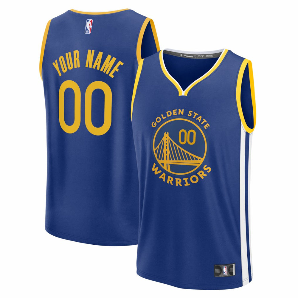 Golden State Warriors Fast Break Custom Jersey Icon Editi- Royal - NBA