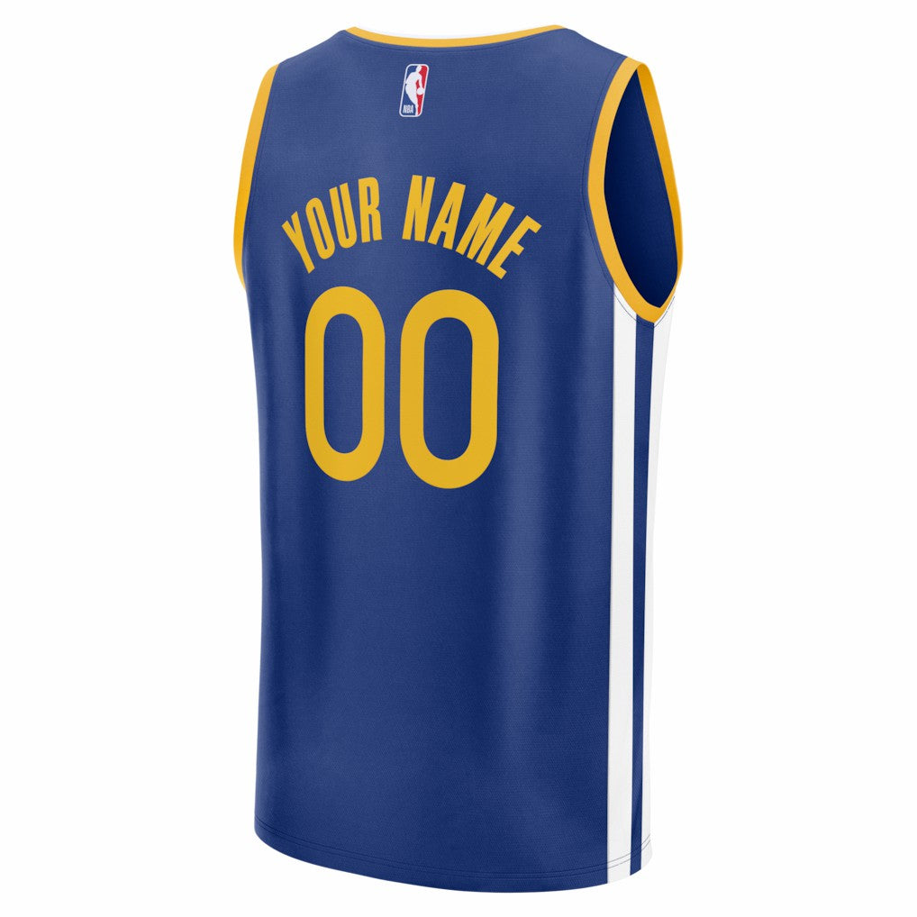 Golden State Warriors Fast Break Custom Jersey Icon Editi- Royal - NBA
