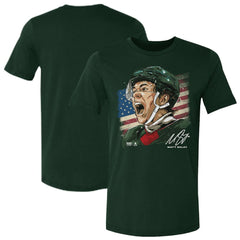 Matthew Boldy US Men's Hockey 500 Level Flag T-Shirt - Green - NHL