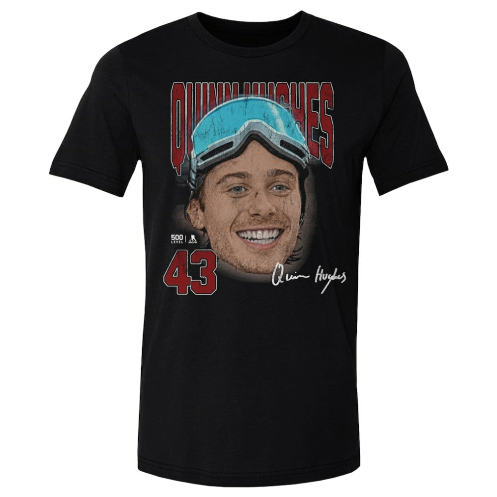 Quinn Hughes US Men's Hockey 500 Level Goggles T-Shirt - Black - NHL