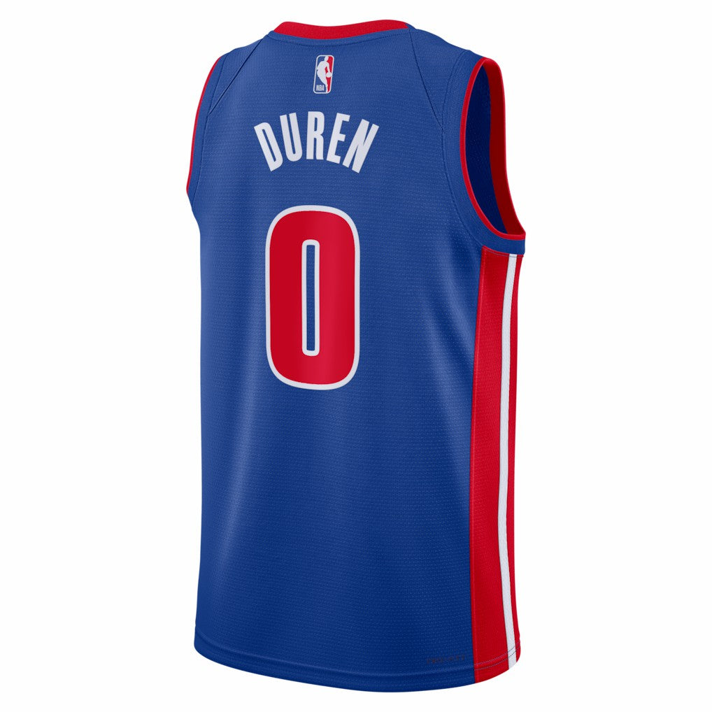 Jalen Duren Detroit Pistons Unisex Swingman Jersey Icon Editi- Blue - NBA
