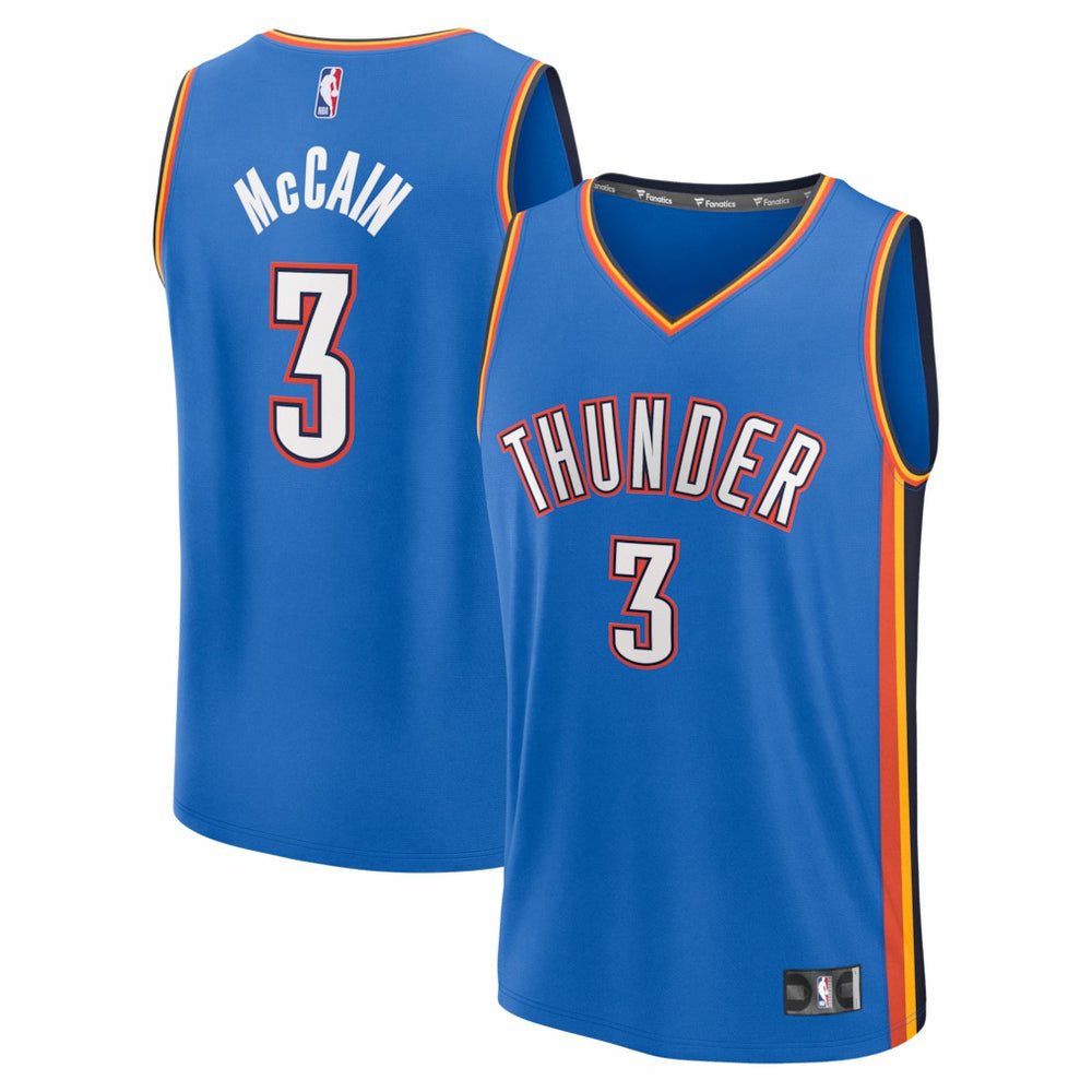 Jared McCain Oklahoma City Thunder Fast Break Replica Jersey Icon Edition Blue - NBA
