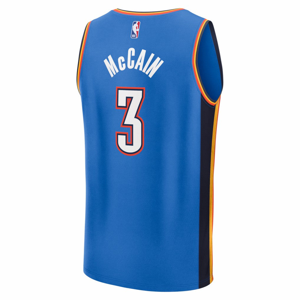 Jared McCain Oklahoma City Thunder Fast Break Replica Jersey Icon Edition Blue - NBA