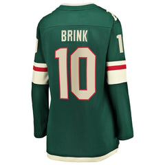 Bobby Brink Minnesota Wild Fanatics Women's Home Breakaway Jersey - Green - NHL