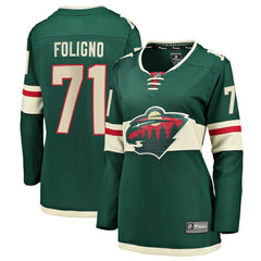 Nick Foligno Minnesota Wild Fanatics Women's Home Breakaway Jersey - Green - NHL
