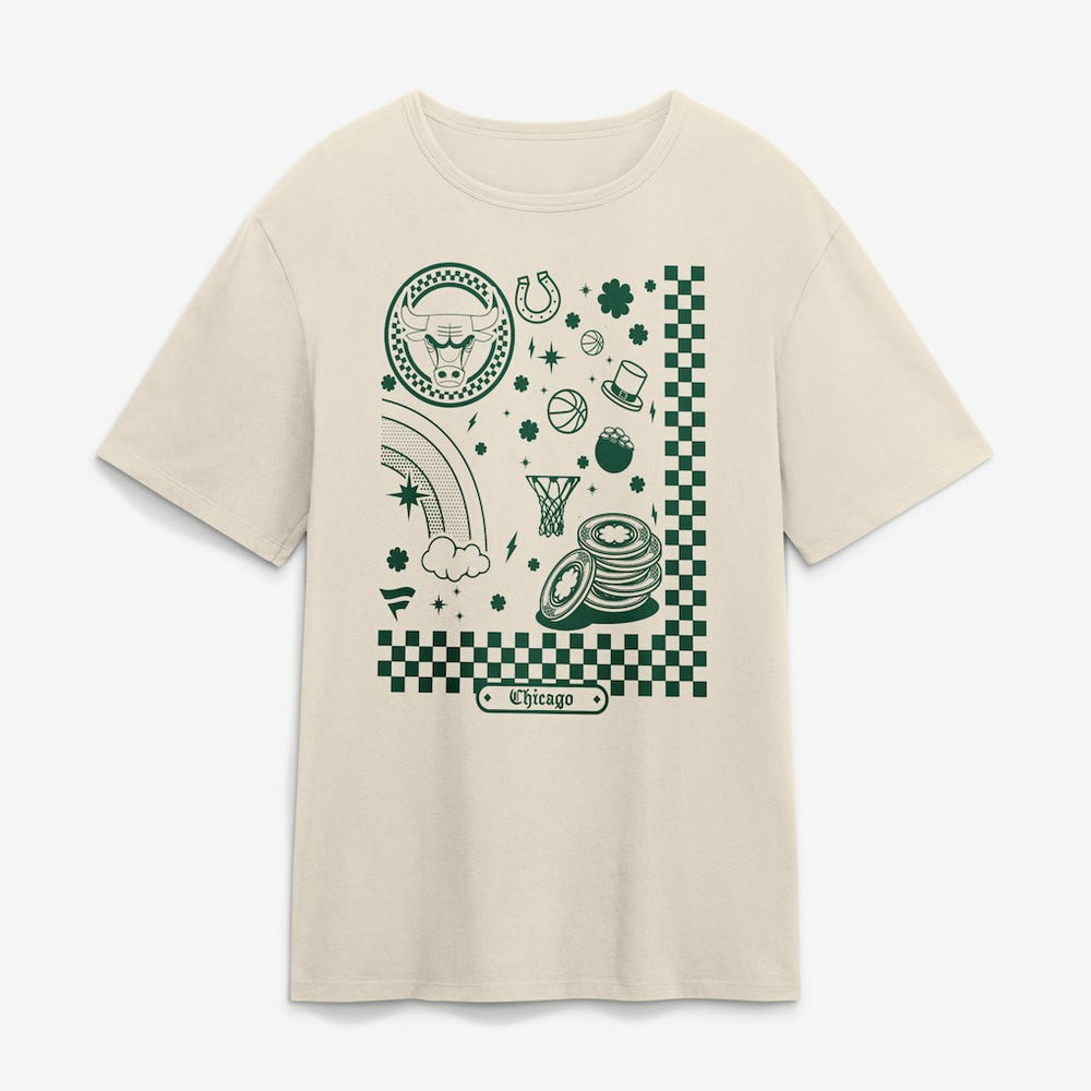Chicago Bulls St. Patrick's Day City Charms T-Shirt Cream - NBA