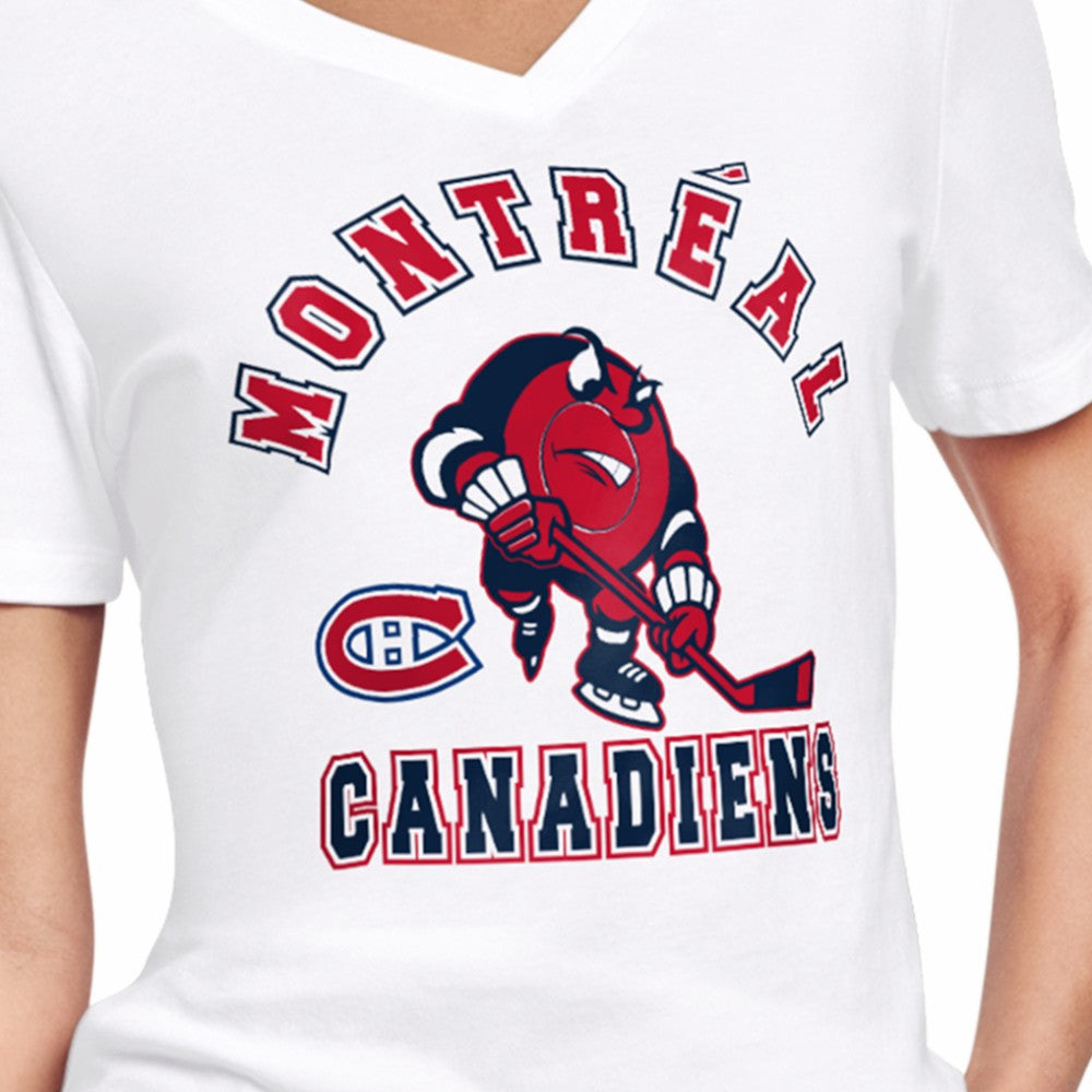 Montreal Canadiens Starter Women's Tough Puck T-Shirt - White - NHL
