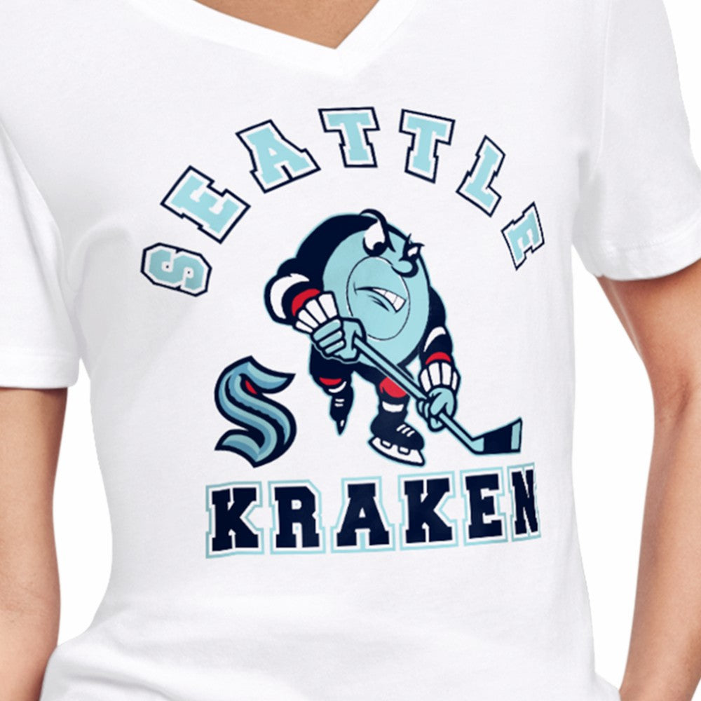 Seattle Kraken Starter Women's Tough Puck T-Shirt - White - NHL