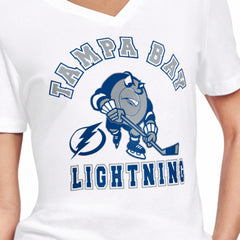 Tampa Bay Lightning Starter Women's Tough Puck T-Shirt - White - NHL