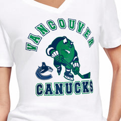 Vancouver Canucks Starter Women's Tough Puck T-Shirt - White - NHL