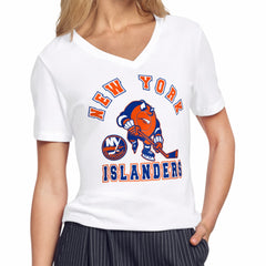 New York Islanders Starter Women's Tough Puck T-Shirt - White - NHL