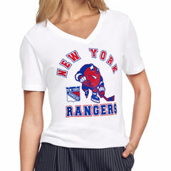 New York Rangers Starter Women's Tough Puck T-Shirt - White - NHL