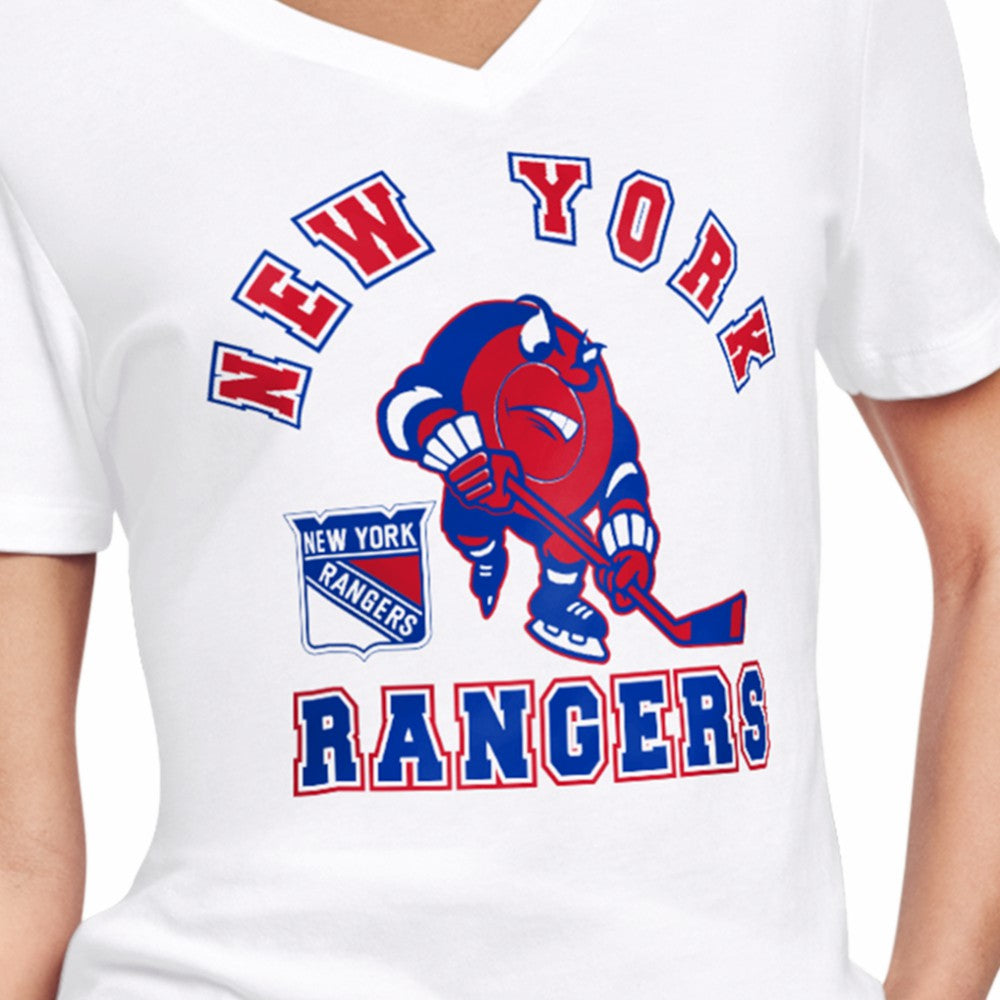 New York Rangers Starter Women's Tough Puck T-Shirt - White - NHL