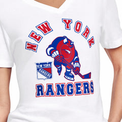New York Rangers Starter Women's Tough Puck T-Shirt - White - NHL