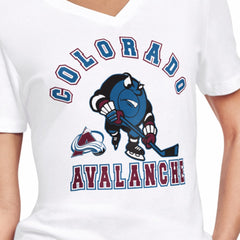 Colorado Avalanche Starter Women's Tough Puck T-Shirt - White - NHL