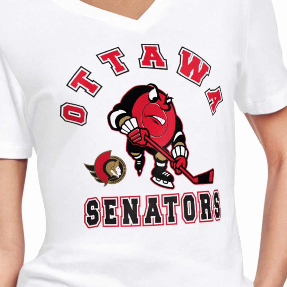 Ottawa Senators Starter Women's Tough Puck T-Shirt - White - NHL