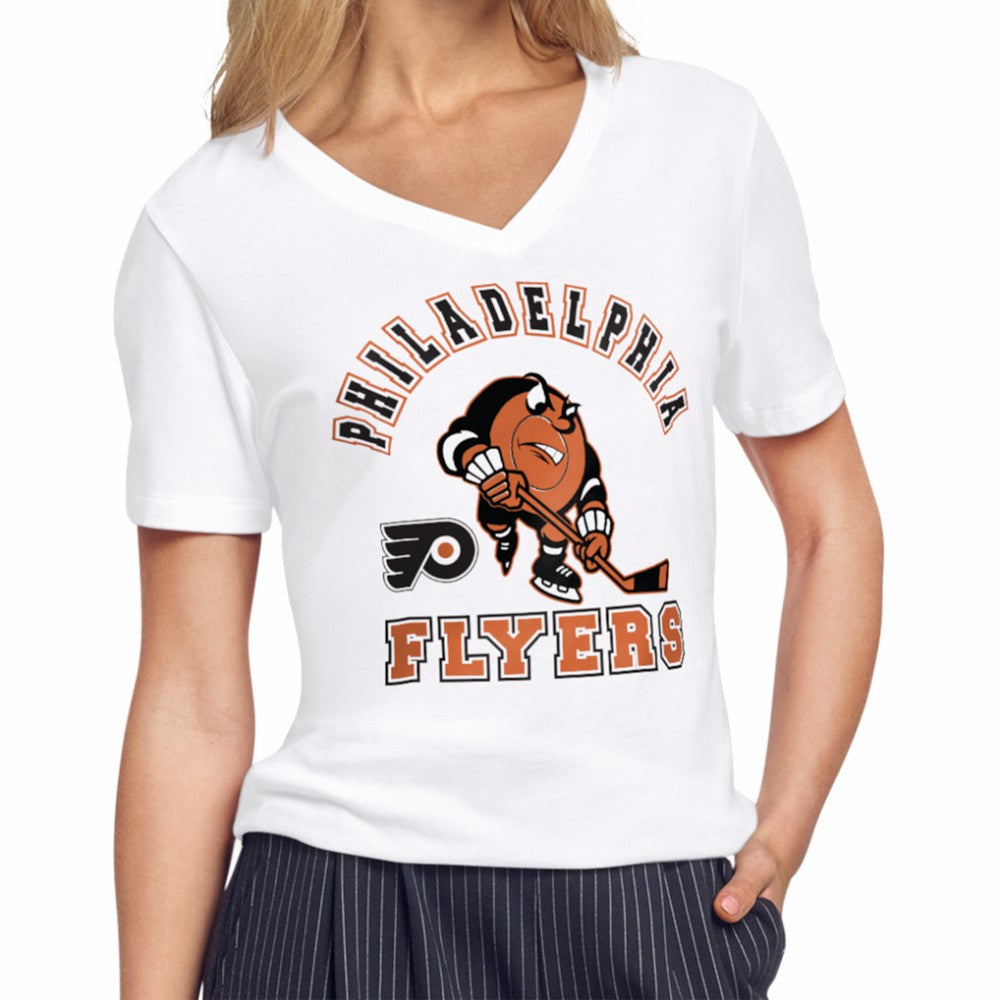 Philadelphia Flyers Starter Women's Tough Puck T-Shirt - White - NHL