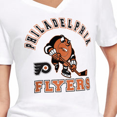 Philadelphia Flyers Starter Women's Tough Puck T-Shirt - White - NHL