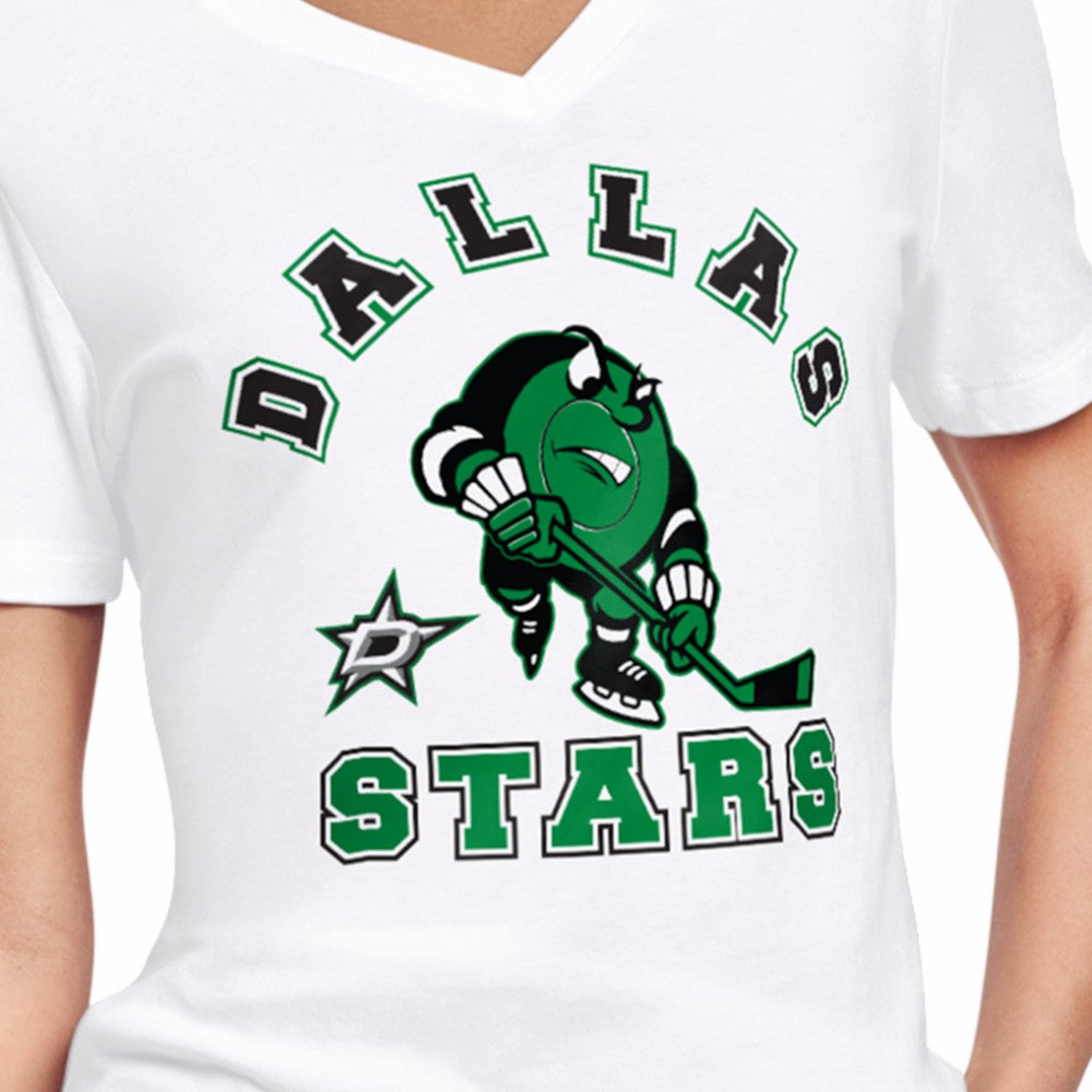 Dallas Stars Starter Women's Tough Puck T-Shirt - White - NHL