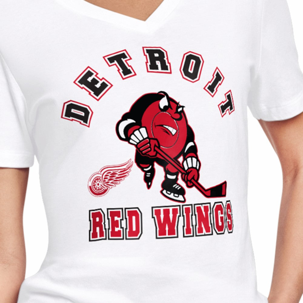 Detroit Red Wings Starter Women's Tough Puck T-Shirt - White - NHL