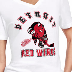 Detroit Red Wings Starter Women's Tough Puck T-Shirt - White - NHL