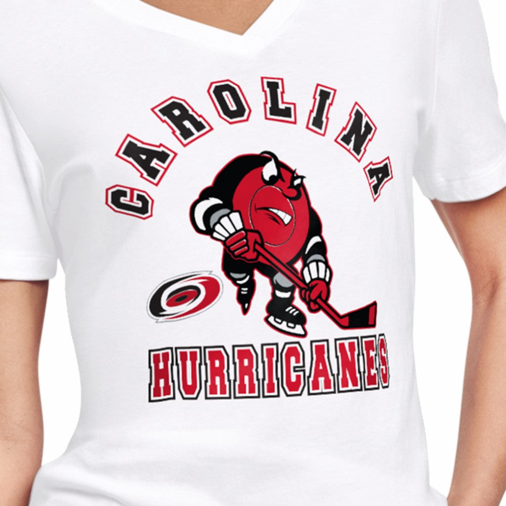 Carolina Hurricanes Starter Women's Tough Puck T-Shirt - White - NHL