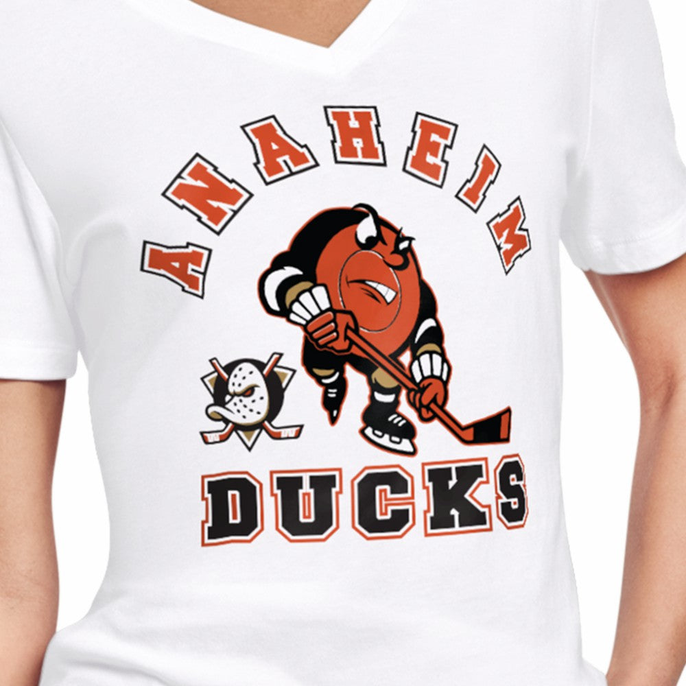 Anaheim Ducks Starter Women's Tough Puck T-Shirt - White - NHL