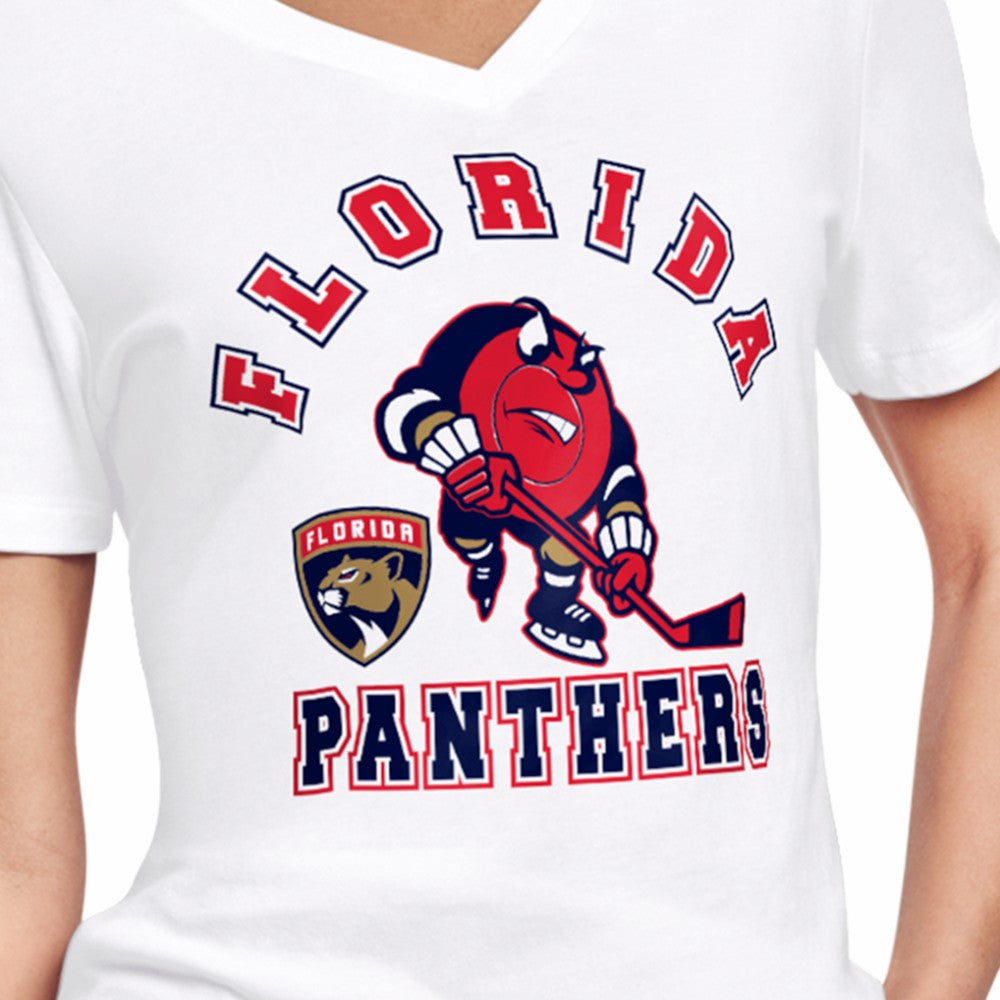 Florida Panthers Starter Women's Tough Puck T-Shirt - White - NHL
