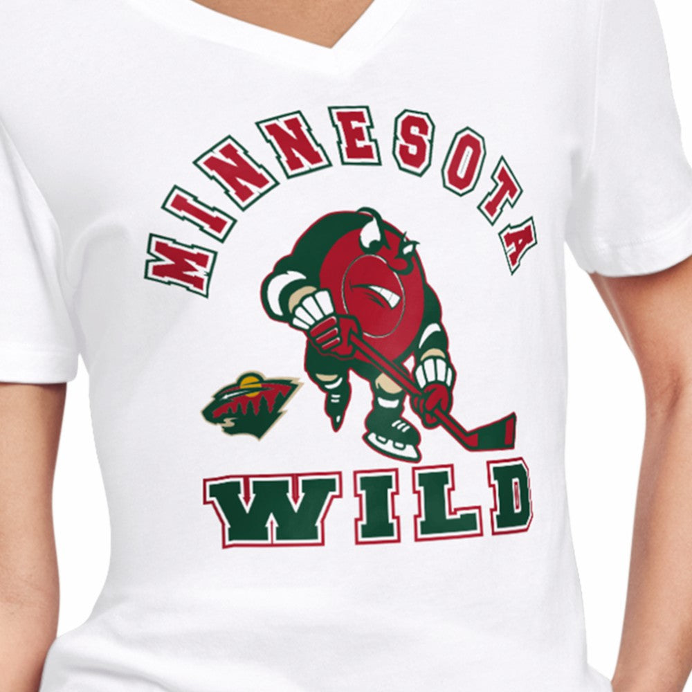 Minnesota Wild Starter Women's Tough Puck T-Shirt - White - NHL