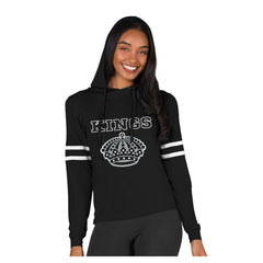 Los Angeles Kings Concepts Sport Women's Marathon Long-Sleeve Hooded T-Shirt - Black - NHL